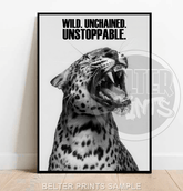 Unstoppable | Wild Leopard Wall Art Print - Print